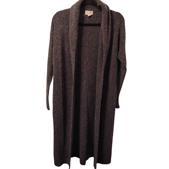 Open Edit Sweaters - Open Edit Gray Long Cardigan Size S